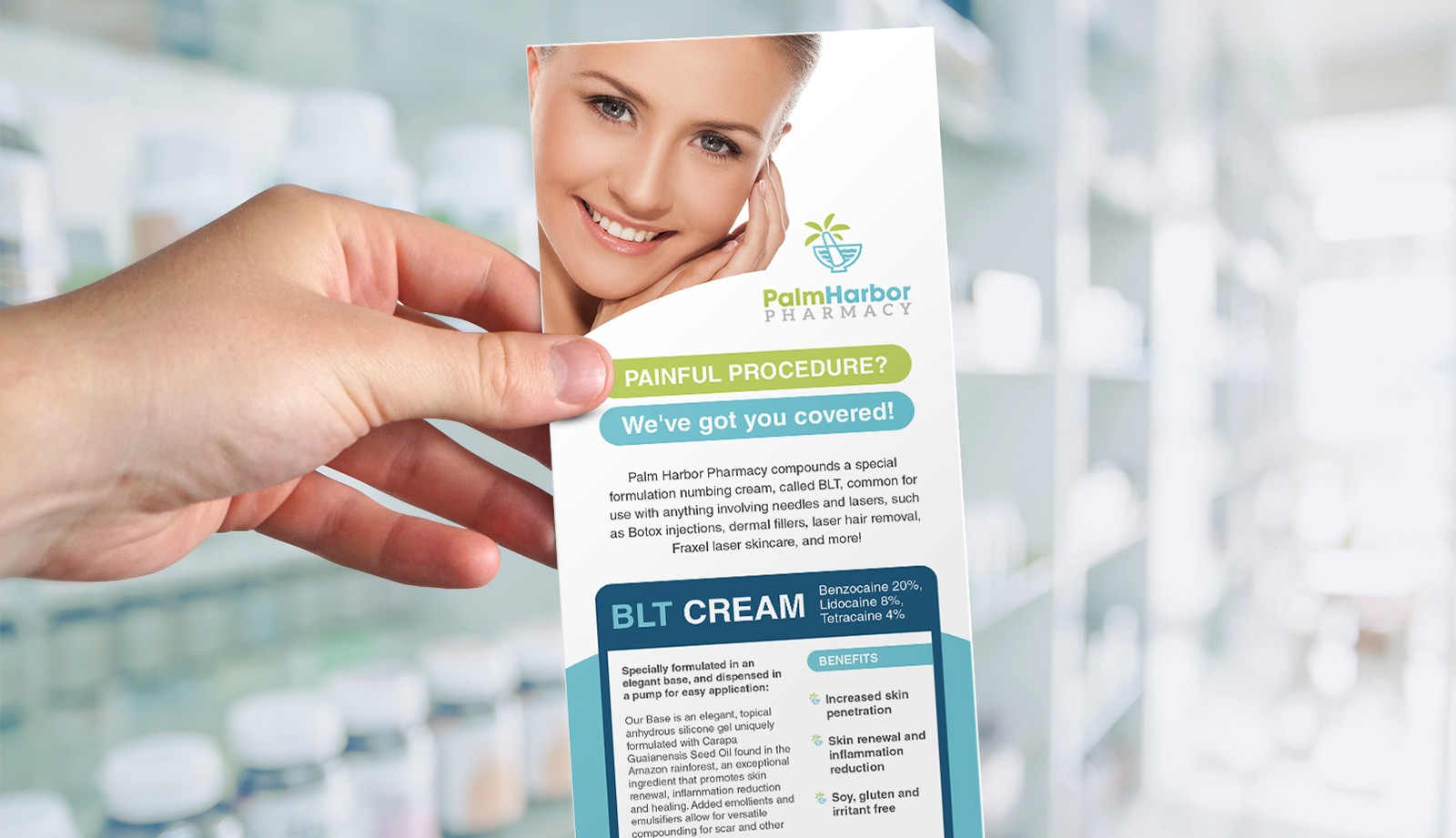 pharmacy flyer design mock up