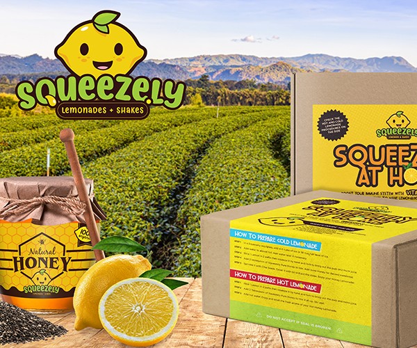 honey and lemonade label and package design