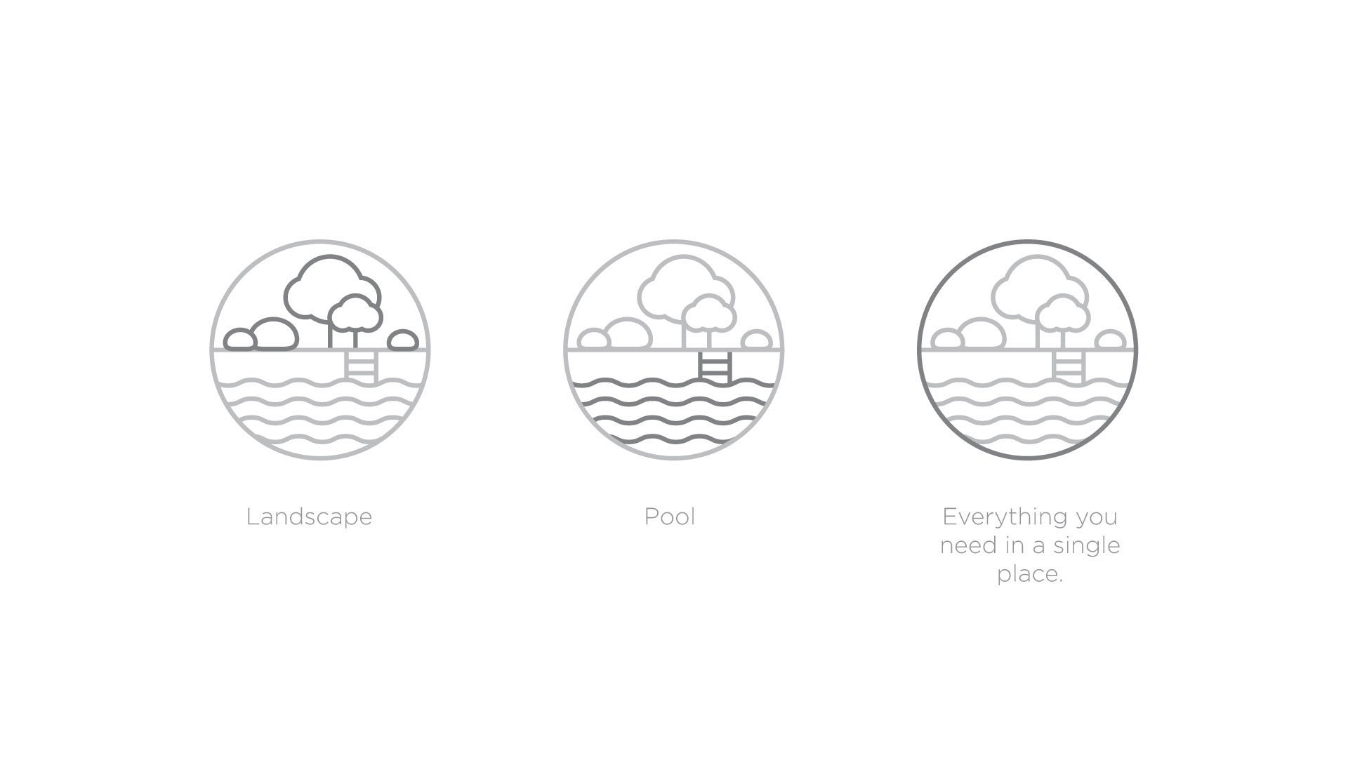 Pool and Landscape Logo Concept