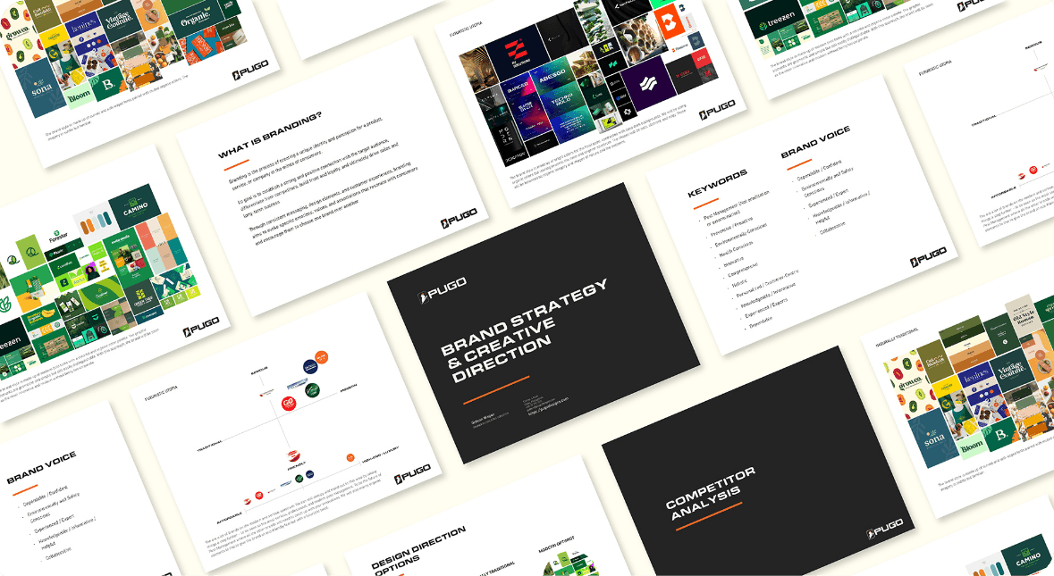 Brand Strategy and creative direction in Pugodesign Studio